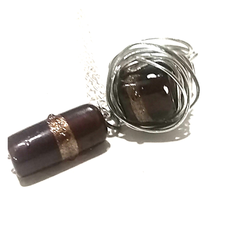 Smoky quarts ring and necklace set